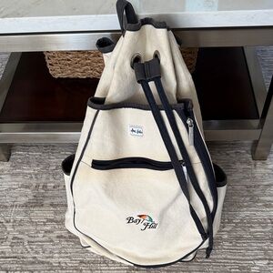 PICKLEBALL TENNIS BAG BAY HILL GOLF Cream Navy Backpack water phone holder